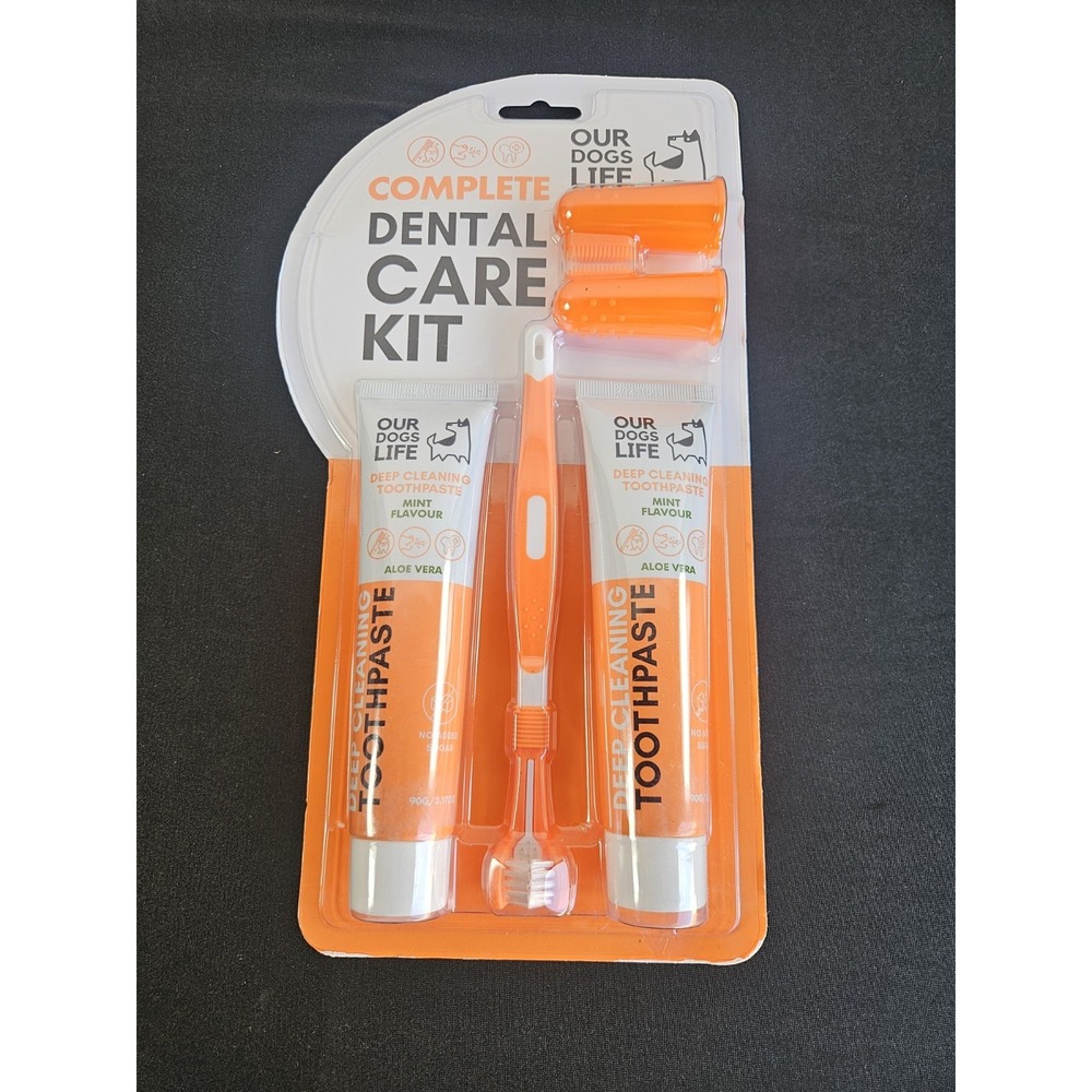 Our Dogs Life Dog Dental Care Kit 2x 90g Toothpaste Exp 09/10/2028